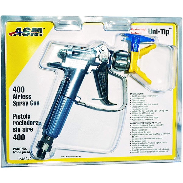 Graco ASM 400 Professional Airless Spray Gun, 3600 psi, Split Handle